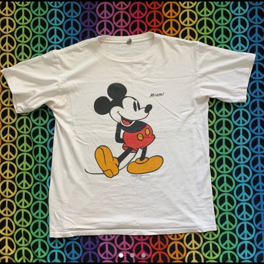 Vtg 90s Disney Mickey Mouse Single Stitch Shirt